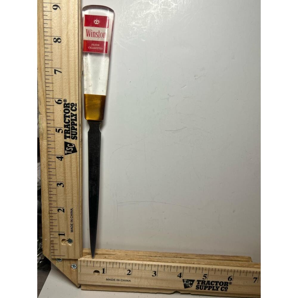 Vintage Winston Cigarettes Letter Opener Advertising Collectible Desk Tool